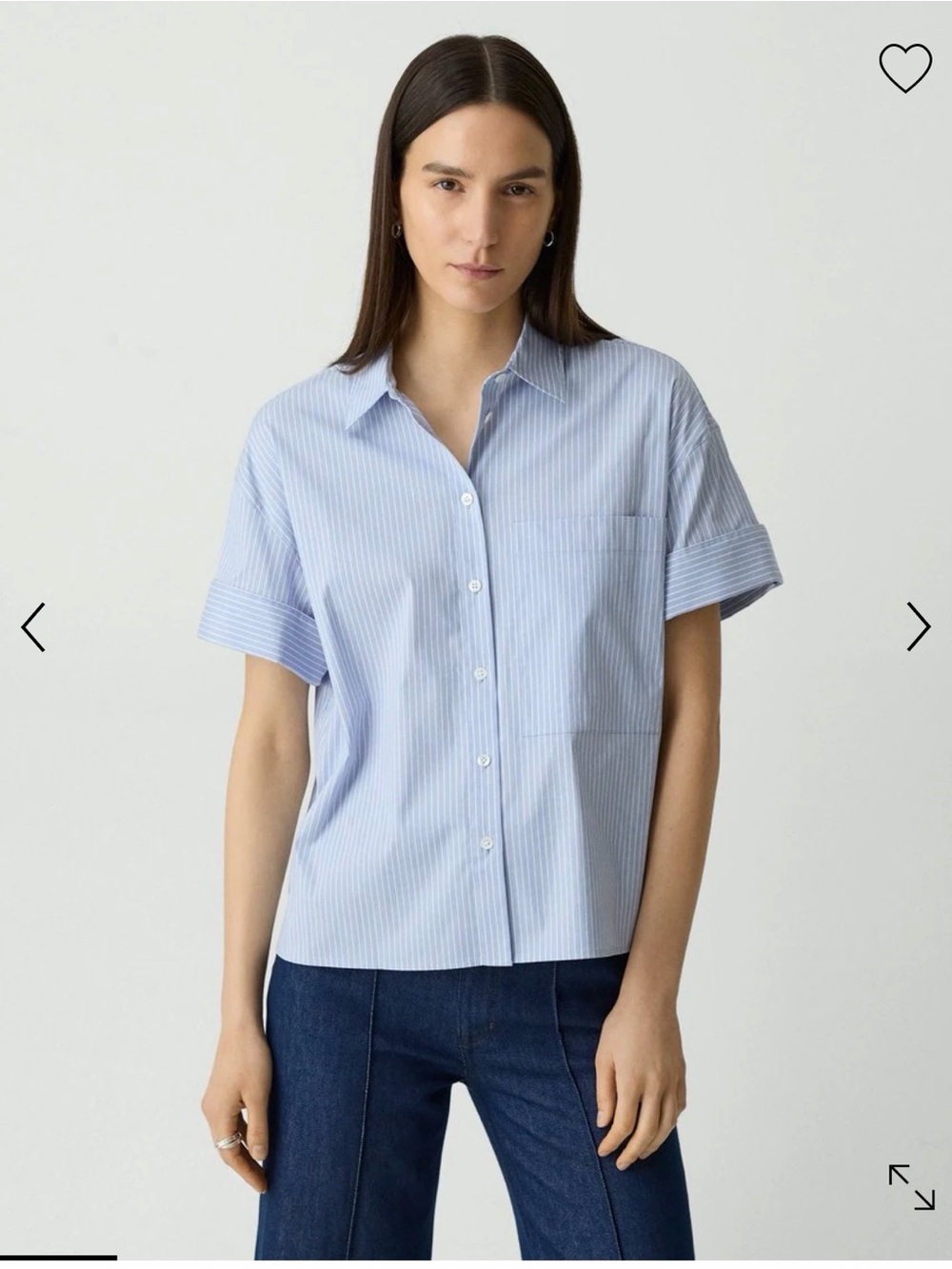 Theory Women’s Blue Striped Button-Up Shirt - Size P